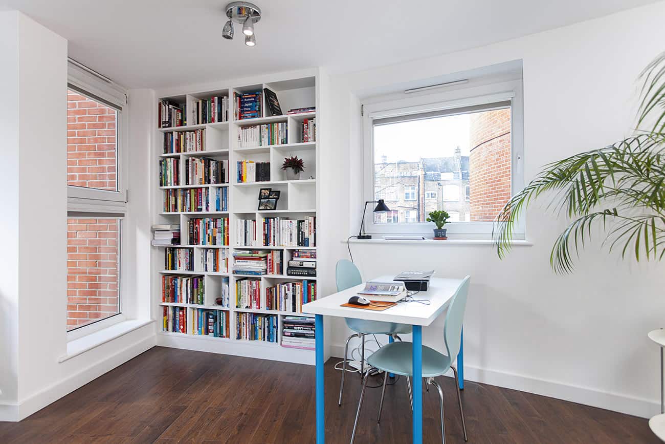 White melamine Random Bookcase 