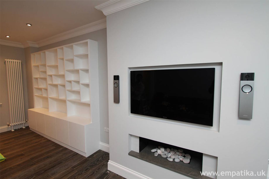 Living room with Bespoke fitted storage