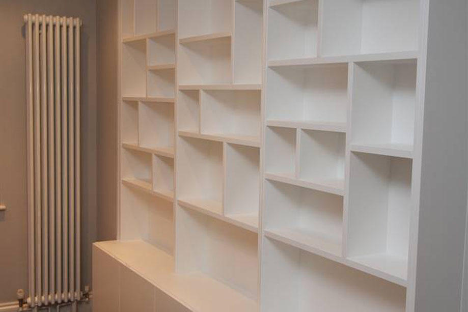 Built in white storage unit in Islington