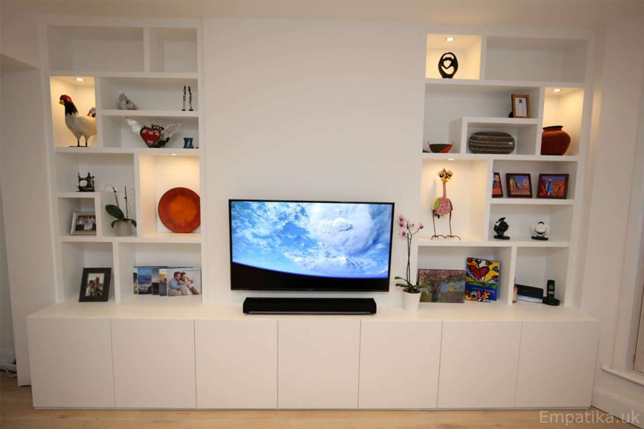 Recessed shop tv unit