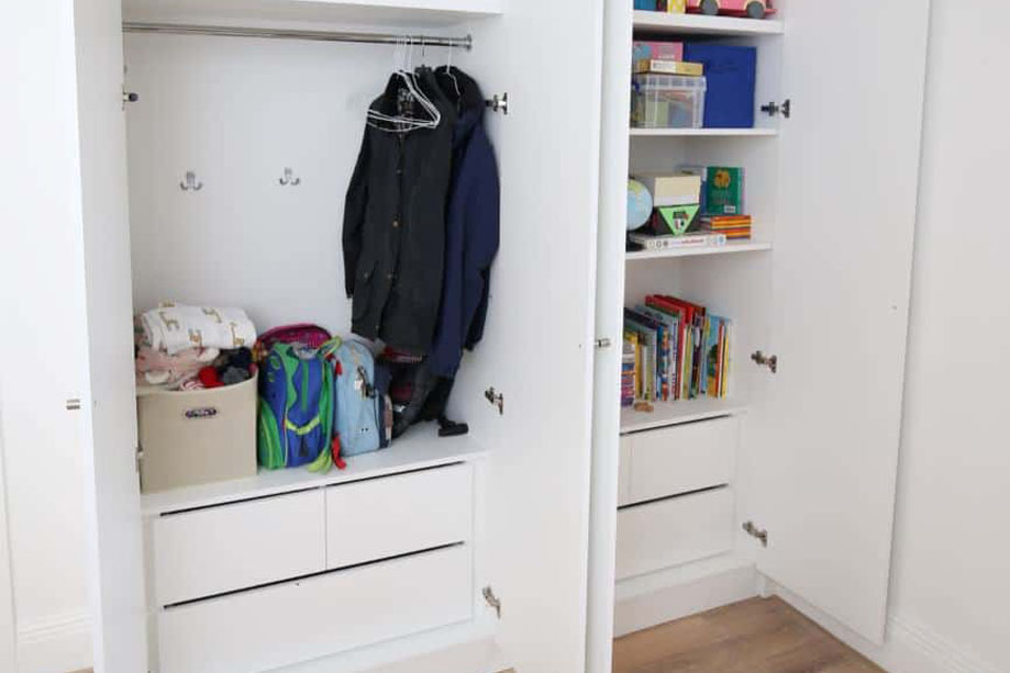 Living room cupboard build in house in Chiswick